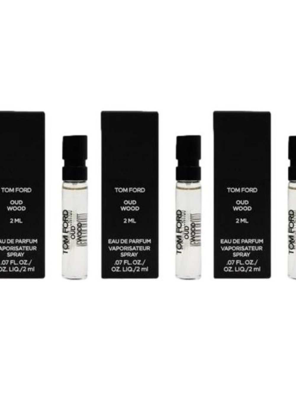 Tom Ford 3 Piece Oud Wood Eau de Parfum Sample Spray 0.07fl oz./
2ml Each